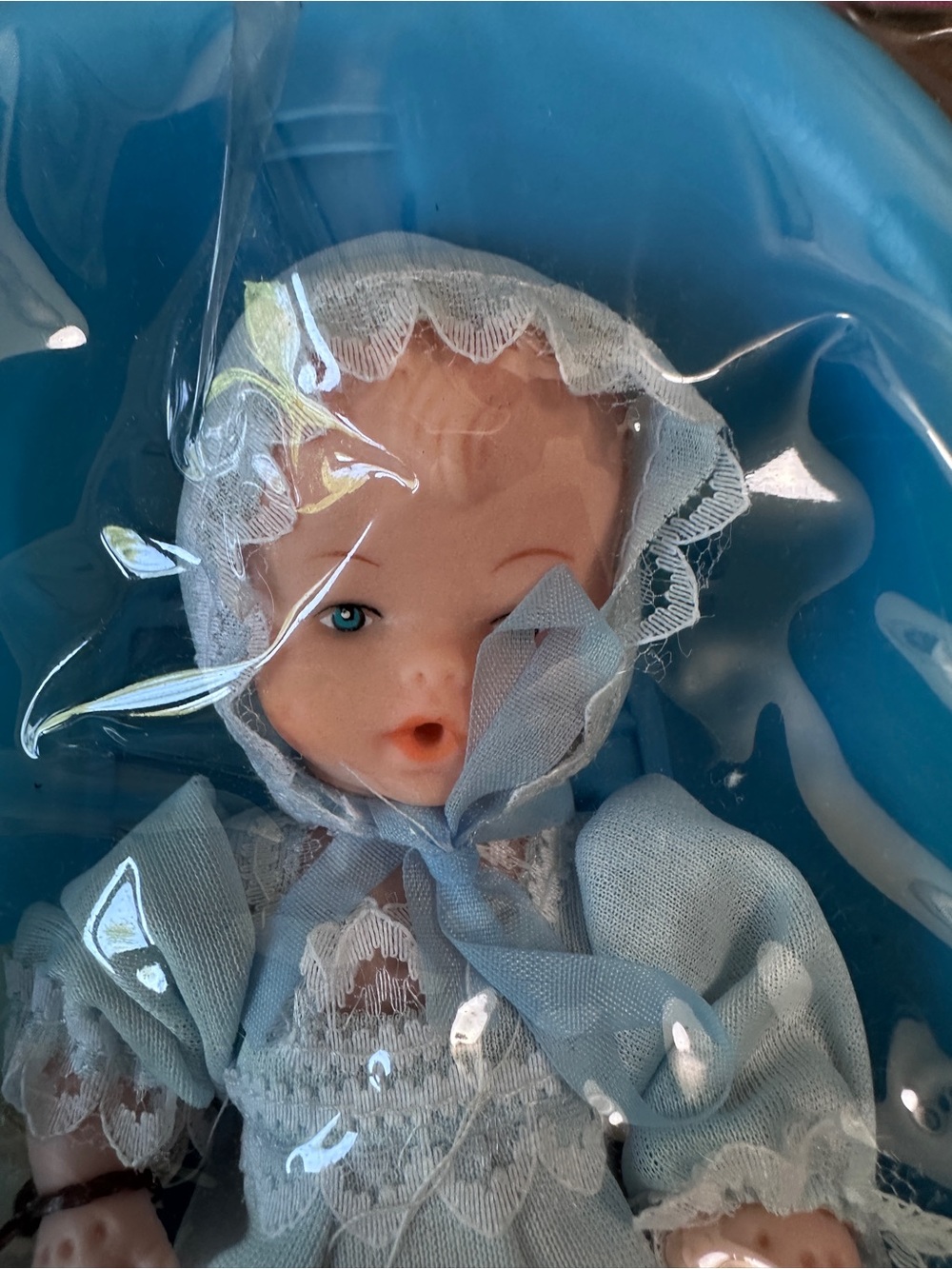 Vtg 1980s Baby Angela Doll In Bathtub Drinks N Wet New In Package Andras Stuff - Picture 3 of 4